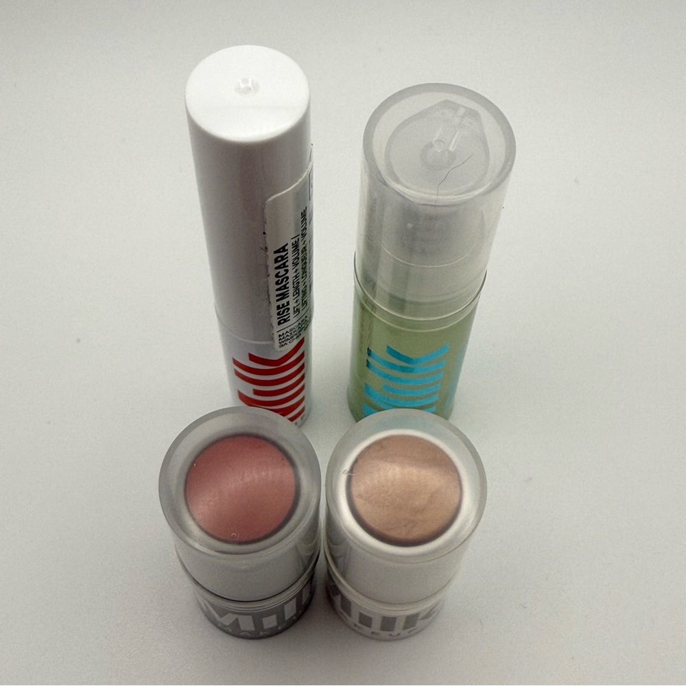 x4 Milk Makeup Mini WERK Lip Cheek LIT Highlighter Mascara Hydrogrip Primer NWOB - Picture 5 of 12